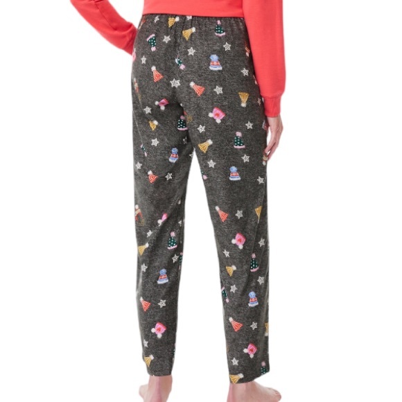 NWT Joyspun Women’s Pajama Christmas Sleep Pants (Grey Design / Multiple Sizes) - Picture 7 of 11